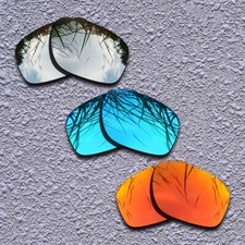 Silver Blue Red Replacement Lenses For-Oakley Sliver XL OO9341 Polarized
