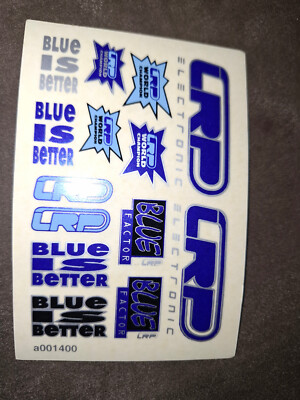vintage aufkleber rc car LRP blue is better - klein