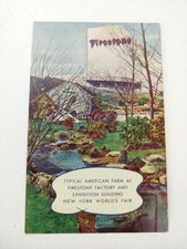 1939 Firestone Modern tire Factory New York Worlds Fair Postcard  RPPC