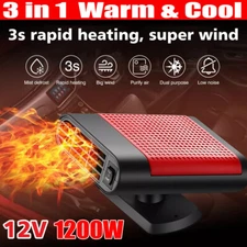 1200W Portable Electric Car Heater 12VDC Heating Fan Defogger Defroster Demister