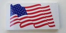 12 American Wavy Flag Bumper Stickers