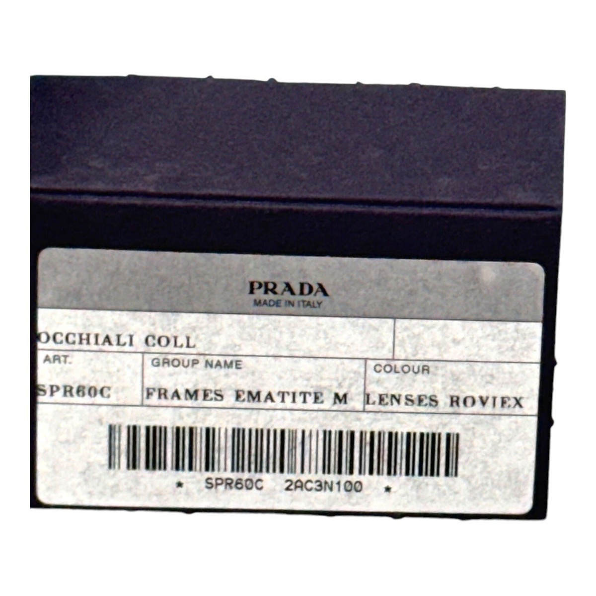 Prada Mens SPR60C Sunglasses w/ Case & Box Ematite Lenses