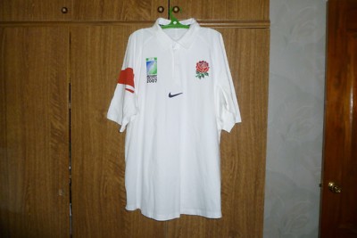 England National Rugby Team Nike Shirt Polo World Cup 2007 Home