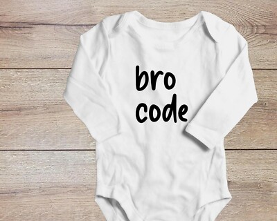 Bro Code Strampler Baby Weste Geschenk Langarm Geschenk Brothers Bros Zwillingsgeschwister