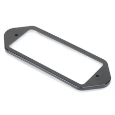 P-90 Dogear Pickup rings, Black, Plastic set of 2