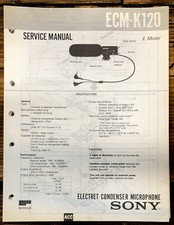 Sony ECM-K120 Microphone Service Manual Original