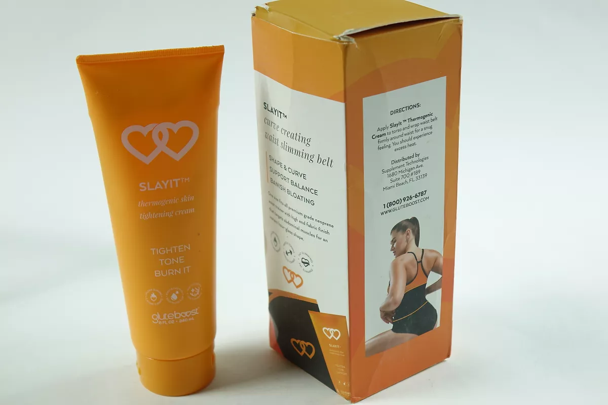 SlayIt Thermogenic Skin Tightening Cream with Waist Trainer Belt