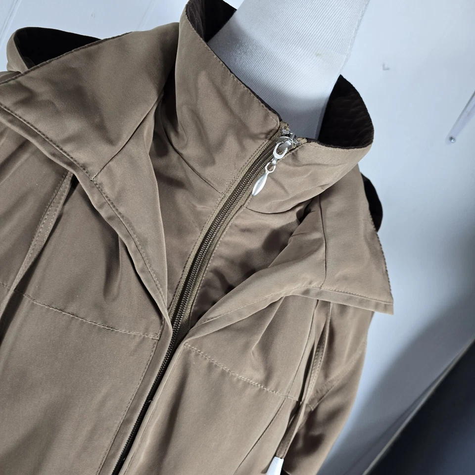 Abrigo cálido Big Chill Wms L color marrón capucha extraíble poliéster SH1 Foto 3 de 4