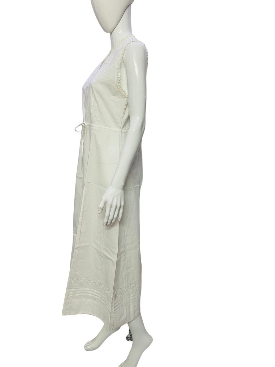 doen embroidered dress Doen Sterling Eyelet-Embroidered Puff Sleeve Mini Dress White Size Small