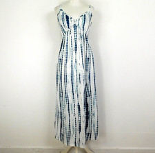Unbranded White Blue Maxi Dress Summer Size Small