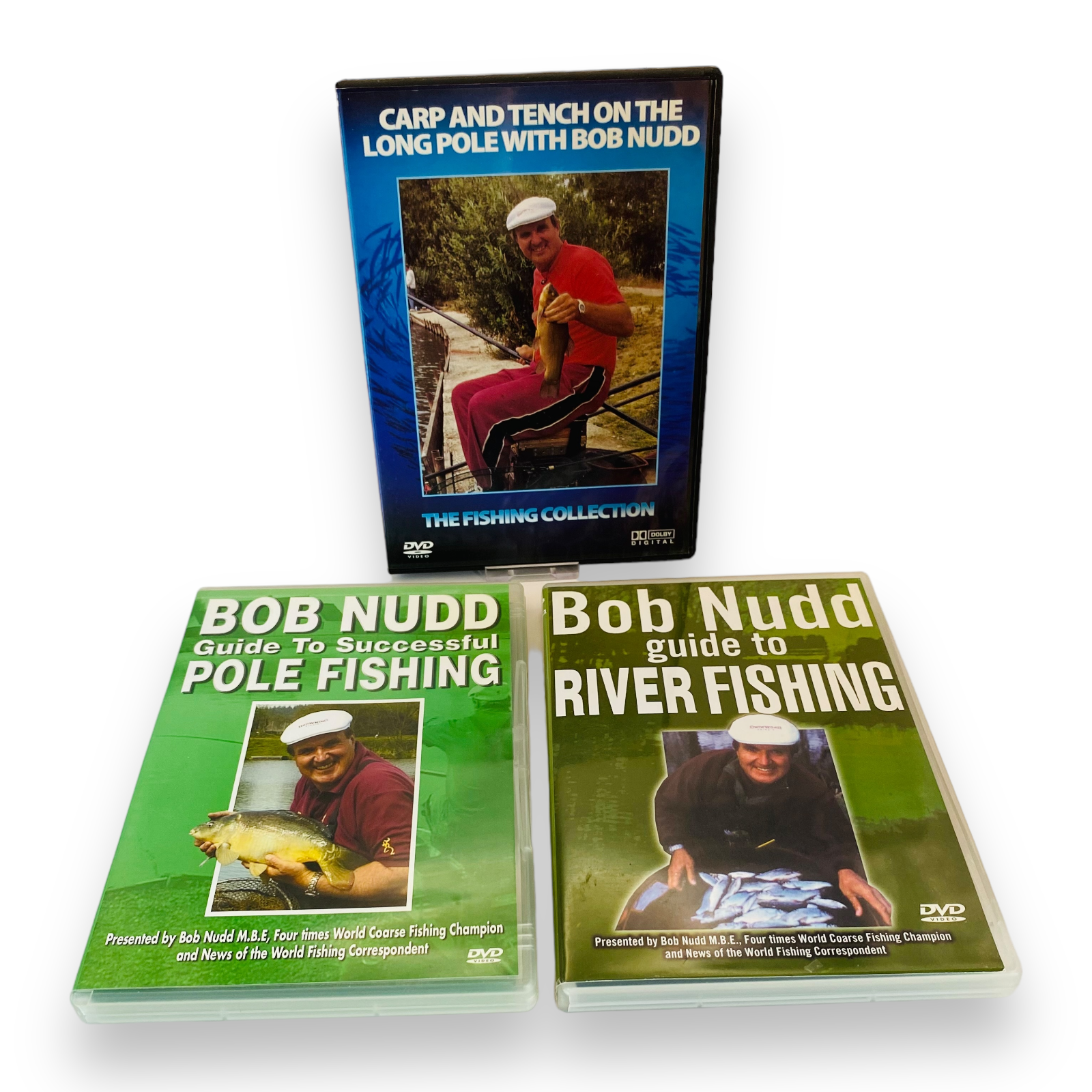 Bob Nudd Fishing DVD Bundle x 3 - Carp And Tench On The Long Pole, River......