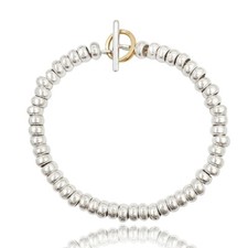 Bracciale Argento 925 Rondelle Tipo Dodo pepite granelli  gioielli Uomo Donna