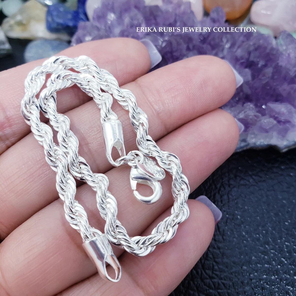Rope bracelet white gold deals