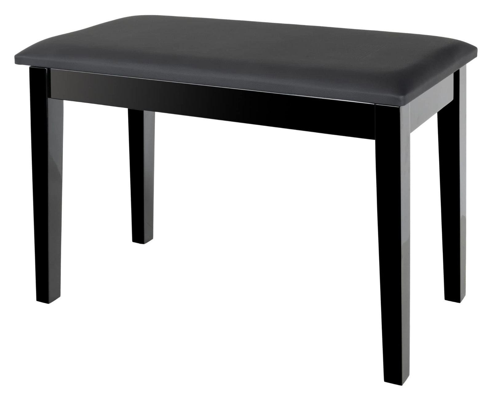 Panca Sgabello Pianoforte Similpelle Panchetta Sedia XL Scomparto Nero Lucido