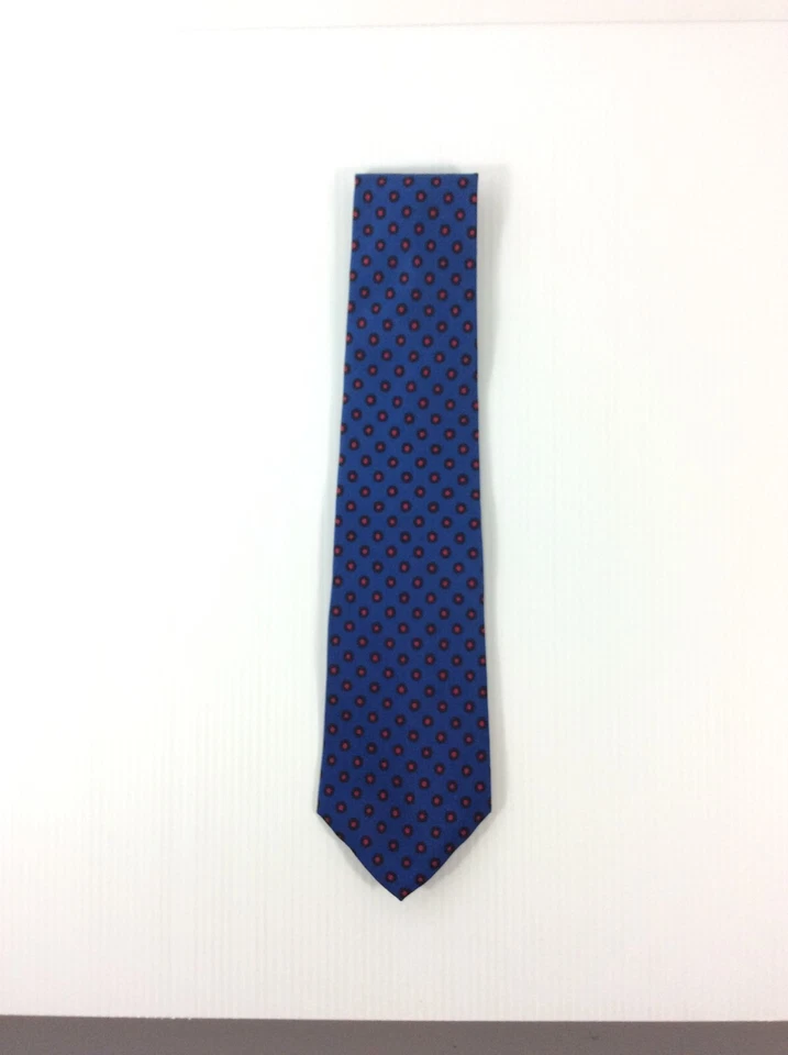 Corbata para hombre Perry Ellis 3,5 pulgadas de ancho x L 55 azul seda negro rojo lunares Foto 4 de 4