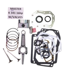 for Kohler K341 master rebuild 16HP M16, Piston .020 and rod .020 w/valves