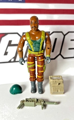 GI Joe Tiger Force Roadblock 1988 v3 *BROKEN CROTCH, w/ AP Accessories* Vintage
