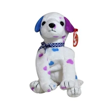 Ty Beanie Baby Dizzy - MWMT (Dog w/ Colored Ears & Colored Spots)