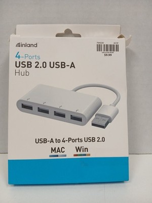 Inland 4 Port USB 2.0 USB-A Hub Mac/Win