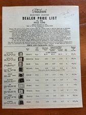 Vintage 1951 Telechron Electric Clocks Sales Brochure / Dealer Price List