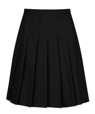 Trutex Black Stitch Down Pleated Skirt W24 L22