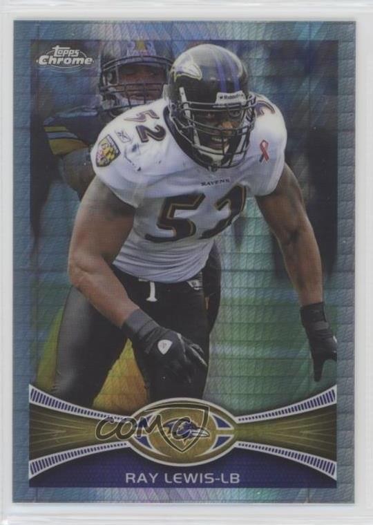 2012 Topps Chrome Prism Refractor 179/216 Ray Lewis #121 HOF h8k