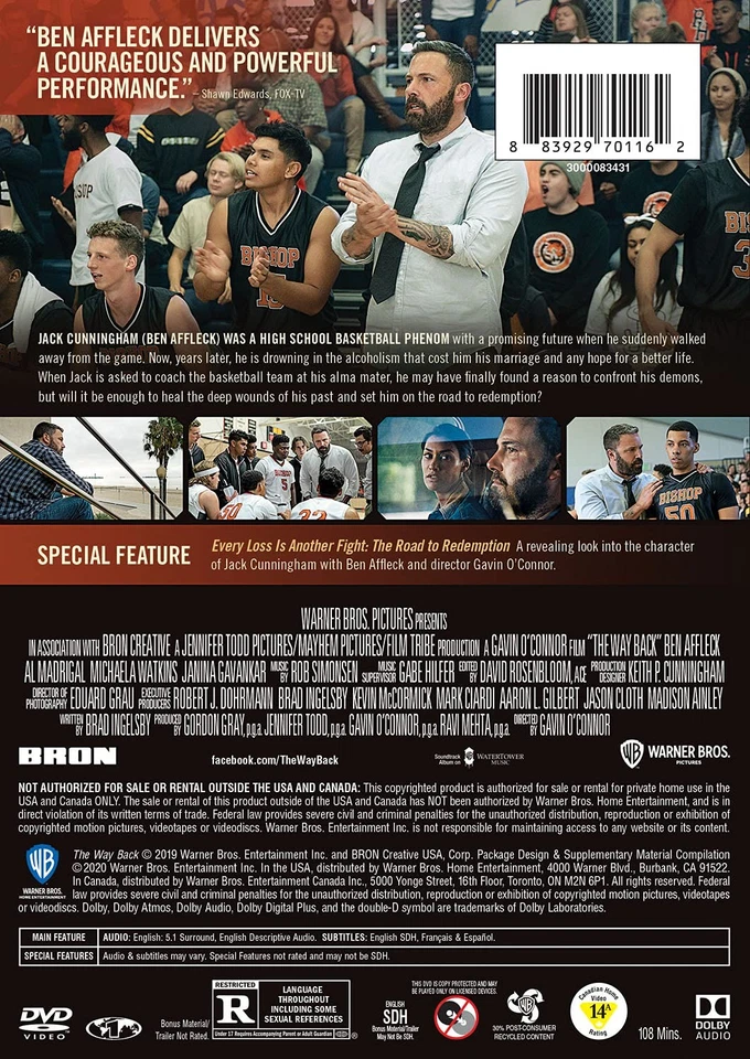 The Way Back (DVD + Digital) (DVD) Ben Affleck Al Madrigal Janina Gavankar - Image 3 of 3