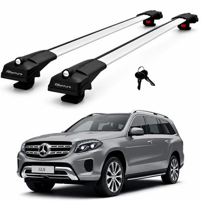 2X Roof Bars for Mercedes Gls X167 2020-2025 Lockable Roof Rack Cross Bars Grey