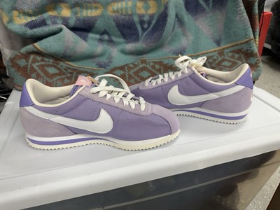 Vintage Nike Cortez Women s Nylon Suede Purple Lavender Pink Sneaker Shoe 7 RARE