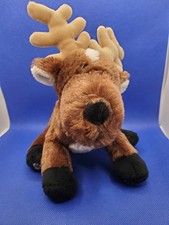 Webkinz Brown Reindeer Plush Stuffed Animal HM137 No Code Ganz 9 Inch