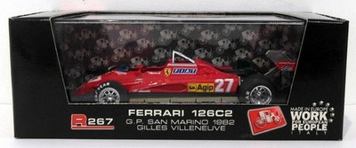 Brumm Models 1/43 Scale R267 - Ferrari 126C2 GP San Marino 1982 G. Villeneuve