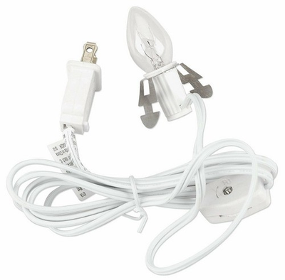 #ad White Clip Lamp Light 6#x27; Electric Accessory Cord with Socket on off Switch $5.49