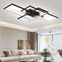 Led Deckenleuchte 59W Dimmbar Deckenlampe Wohnzimmer 3000K-6000K Quadrat 90Cm