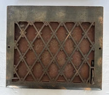 Register Grate Pressed Steel Mid Century Rusted Metal Architectural 16”x13”