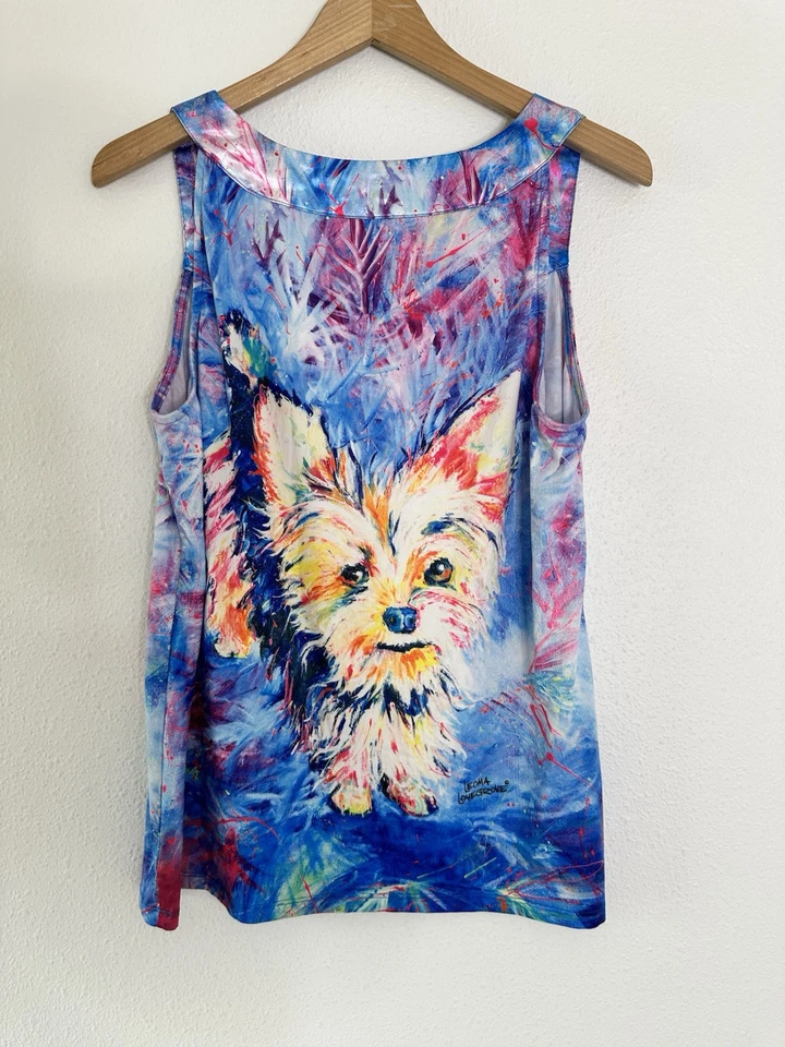 Leoma Lovegrove colorido pijama elástico “Yorkie” conjunto de 2 piezas talla grande L Foto 3 de 4