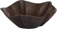 Flutte Scalloped Decorative Metal Serving Bowl, 10 x 10 x 3