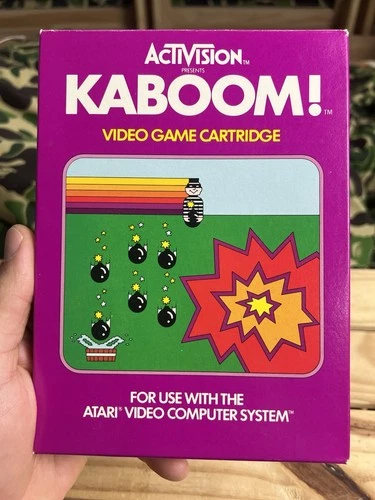1981 Kaboom! Activision Atari 2600 CIB Authentic Vintage Game 80’s Video Games