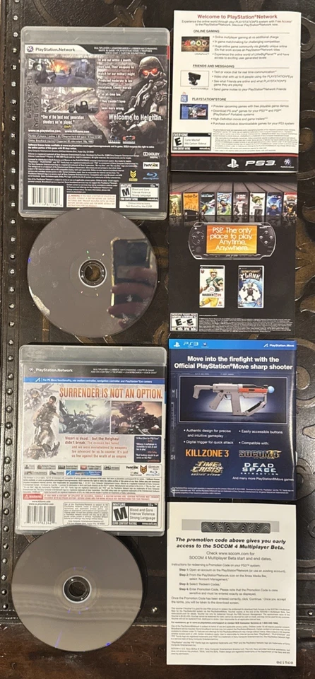 2 Lot PS3 Killzone 2 & 3 Shooter Games COMPLETE: Cases Manuals Inserts Discs CIB - Image 2 of 4