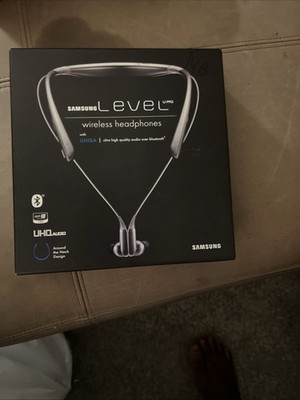 Samsung Level U Pro Wireless Headphones Black UHQ Audio New In Box Around Neck