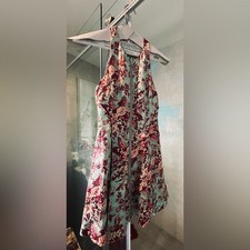 Zimmerman Linen Spring Dress Pink Purple - Sz 1 - Silk Cocktail Dress Y2K Skirt