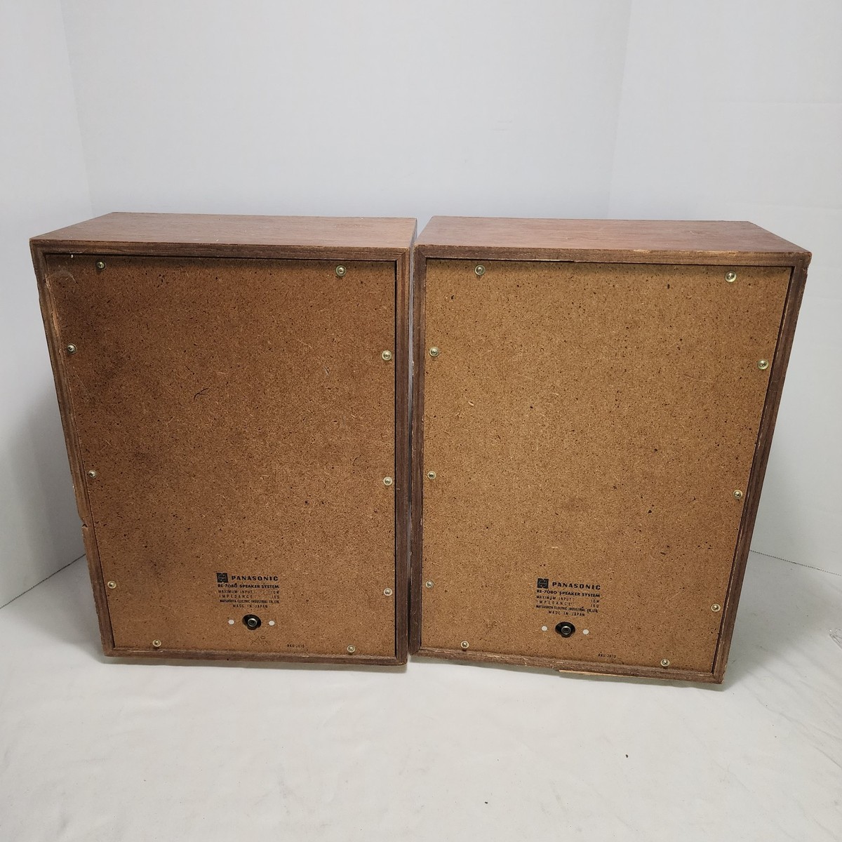2x 60s Vtg PANASONIC Japan MFB RE-7080 Stereo Speakers In Wood