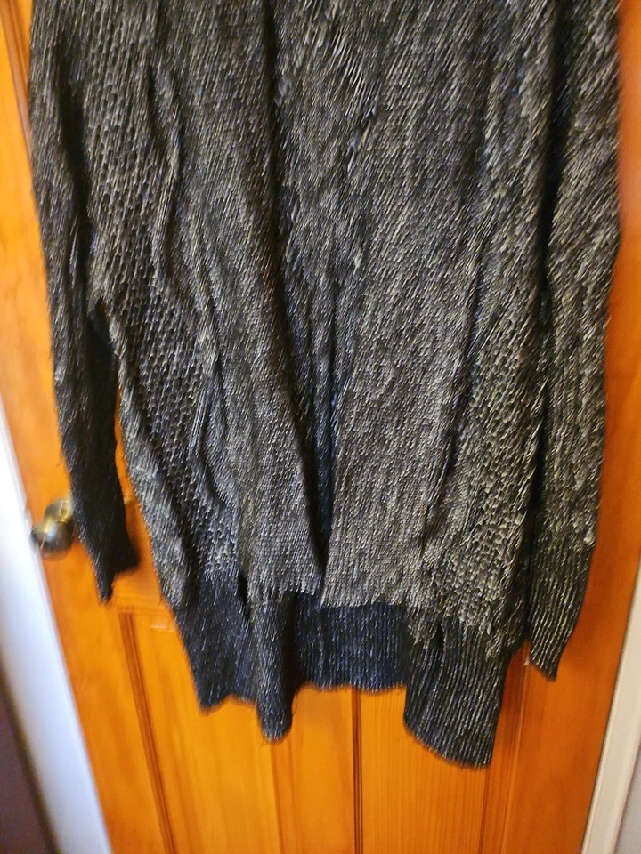 Suéter largo abierto gris para mujer Rachel Roy talla L Foto 2 de 4