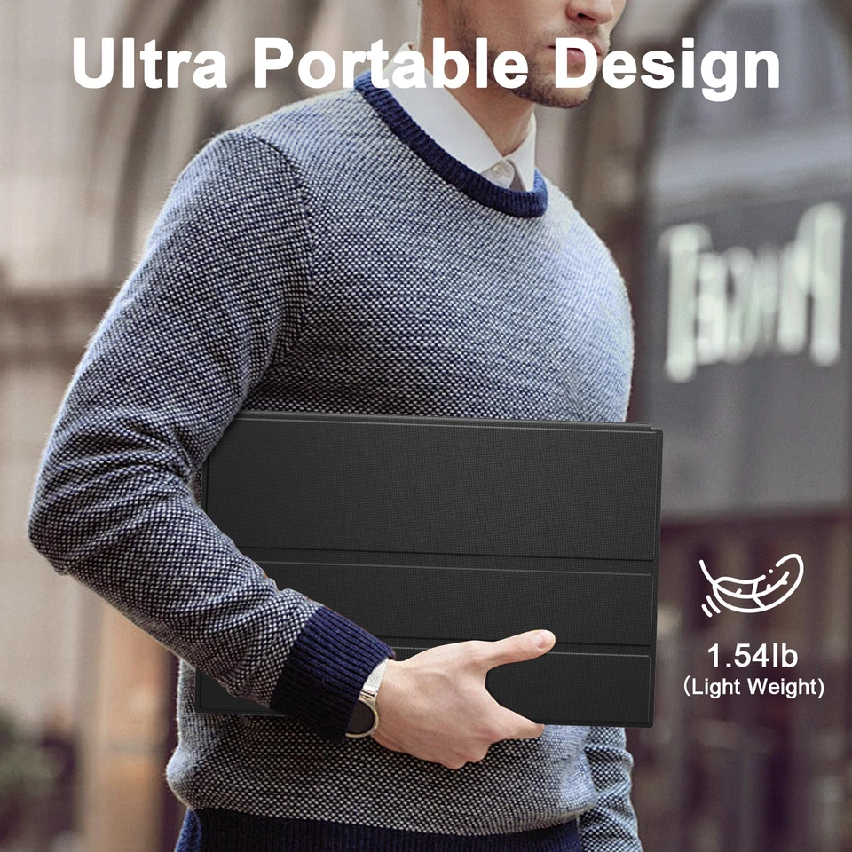 XGODY 16" Portable Monitor 300 cd/m² Screen USB C Display HDMI 1920*1080 1000:1 - Image 2 of 4