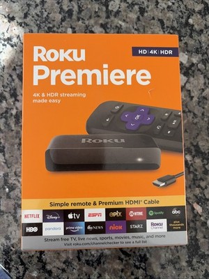 Roku Premiere HD/4K/HDR Streaming Media Player 3920R New Sealed with Remote 