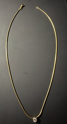 WEMPE Gold Schlangenkette 750er Gold 41 cm mit Diamant 0,5 ct. G SI an