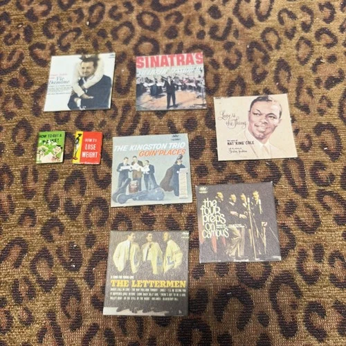 VTG 1962 Lot 6 Barbie Dream House Mattel #816 cardboard record albums & 2 Books