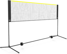 Badminton Net, Height Adjustable Volleyball Net, Wide Foldable Pickleball Net, P