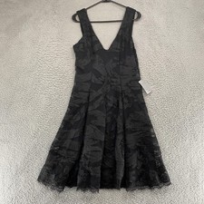 Dress The Population Dress Womens L Black Lace Fit Flare Maya Cocktail Party