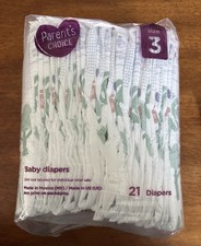 Parents Choice Size 3 Pack of 21 Diapers New