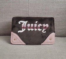 Juicy Couture Dusty Blush Pink Velour Retro Vibe Double Zip Wallet